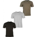 Donnay Three Pack V Neck T Shirt Mens GreyM/CharM/Blk
