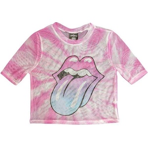 The Rolling Stones Pink Gradient Tongue (Mesh) White S Дамски Риза (RSMCT215LW01)