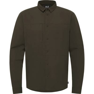 Jack Wolfskin Мъжка риза с копчета Jack Wolfskin Sierra Canyon L/S Shirt - Obsidian Moss - размер 3XL (033-3071-0316)