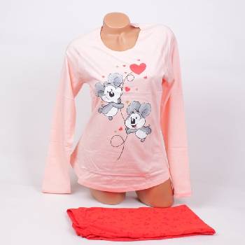 Image 1 of Пижама в бледорозово и червено с коали