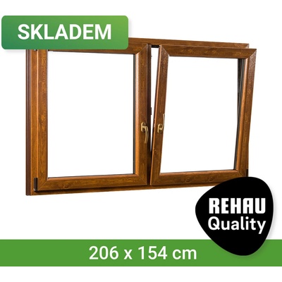 SKLADOVÁ-OKNA.cz se středovým sloupkem REHAU Smartline+ 2060 x 1540