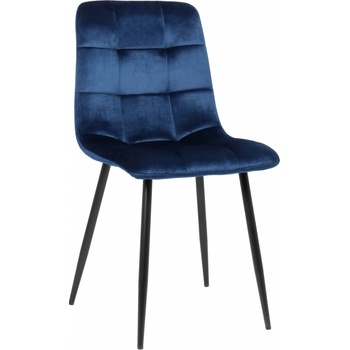Design Shop Tilde samet kovové nohy černé Modrá