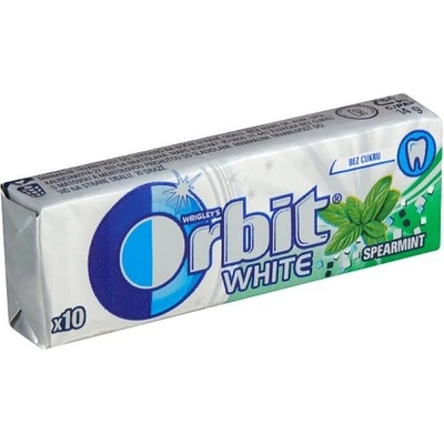 Wrigley's Orbit White žuvačka bez cukru s mätovou a mentolovou príchuťou 10 ks 14 g