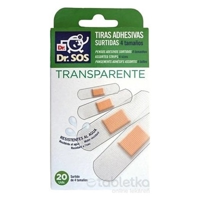 Dr. sos transparent náplasť 20 ks