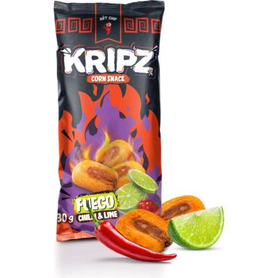 HOT CHIP Kripz Corn Snack Fuego Chilli and Lime 30 g