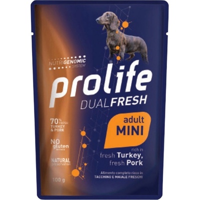 Zoodiaco Prolife Dog Dual Fresh Adult Mini Morka a bravčové 100 g