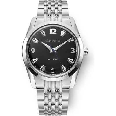Nivada Grenchen Antarctic 35 mm Black White Luminova Beads of Rice
