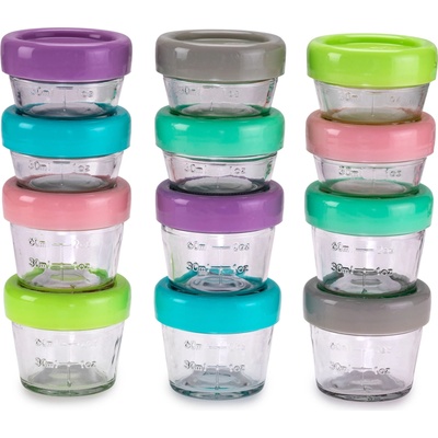 Melii Glass Food Container 6 x 118 ml + Melii Glass Food Container 6 x 59 ml
