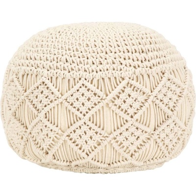 Greatstore Ručně vyrobený sedací puf macramé 45 x 30 cm bavlna