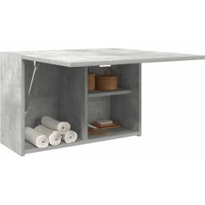 vidaXL Стенен шкаф за баня, бетонно сив, 60x25x40 см, инженерно дърво (860070)