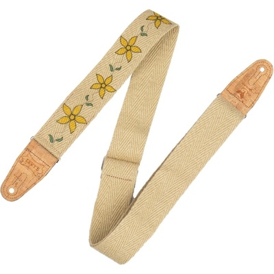 Levy's Flowering Vine Hemp Yellow Колан за китара (MH8P-011)