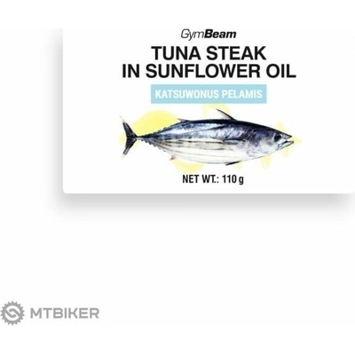 GymBeam Steak z tuňáka ve slunečnicovém oleji, 110 g