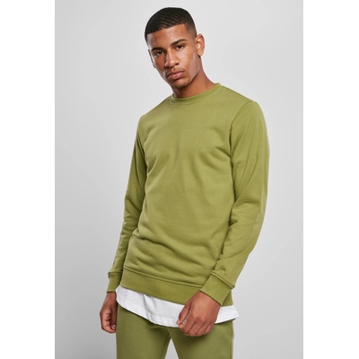 Urban Classics Мъжка блуза в масленозелен цвят Urban Classics Basic Terry CrewUB-TB3484-02938 - Маслина, размер L