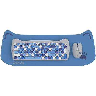 HSET-W6 EN Keyboard+Mouse Kitty Edition AAA+АА Wireless Blue (CNS-HSETW6BL)
