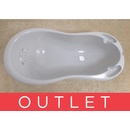 Maltex Vanička ZEBRA se špuntem a protiskluzovou podložkou Šedá