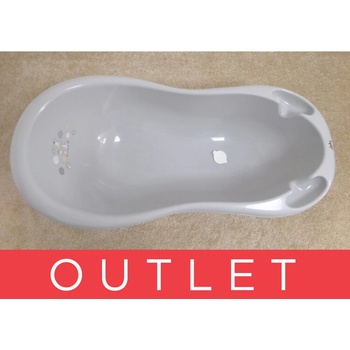 Maltex Vanička ZEBRA se špuntem a protiskluzovou podložkou Šedá