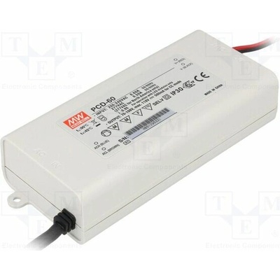 MEAN WELL PCD-60-700B Napájecí zdroj: spínaný; LED; 60,2W; 50÷86VDC; 700mA; 180÷295VAC
