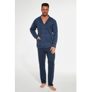 Cornette 114/64 pánské pyžamo dlouhé propínací tm.modré
