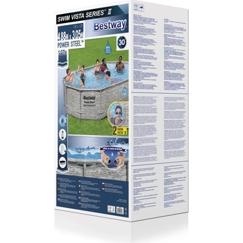 Bestway Power Steel Stacked Stone Swim Vista 4,88 x 3,05 x 1,07 m 56946