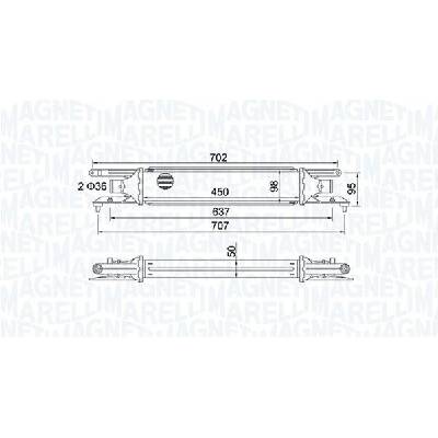 CHLADIČ TURBA, INTERCOOLER MAGNETI MARELLI 351319204090