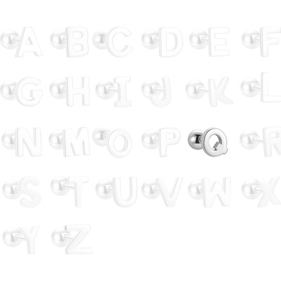 Majya stříbrné náušnice PÍSMENO Q 10431