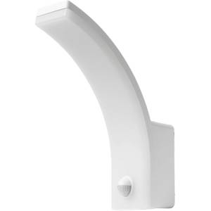 UltraLux Светодиодна лампа със сензор ON/OFF, регулируема мощност 12W/15W/20W, 4000K, IP65 - за стена, бяла (LLPS204WH)