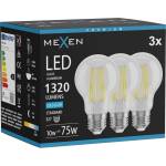 Mexen Vintis 3x светодиодна филаментна крушка E27, A60, 10W, Студена - 6500K, 1320 lm, (L150-E27-1065-00x03)