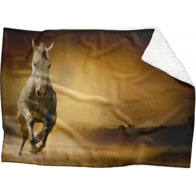 Impar fleece deka Kůň v poli Podšití beránkem ANO 150x120
