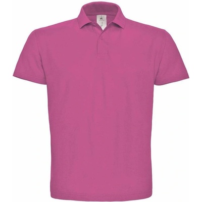 B&C ID.001 Piqué polo tričko červené fuchsia