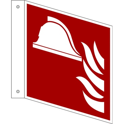 Značka Požiarna technika, ISO 7010, plast, luminiscenčná, 150 x 150 mm, 5 ks