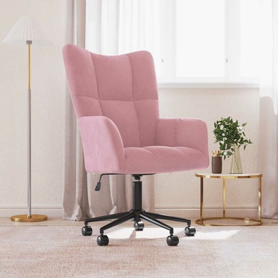 vidaXL 328176 Relaxační růžové samet