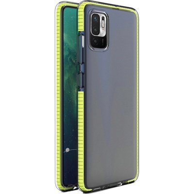 HQWear Кейс с цветна рамка Spring Case за Xiaomi Redmi Note 10 5G/Poco M3 Pro, Жълт (9145576232569)