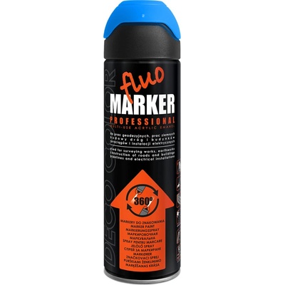 DECO COLOR ZNAČKOVACÍ SPREJ FLUOMARKER MODRÝ 500 ML