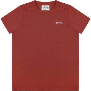 Slazenger Детска тениска Slazenger Junior Boys Plain Tee shirt - Red Ochre