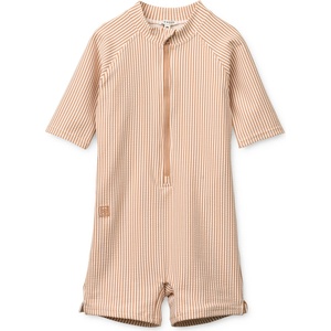 LIEWOOD Детски бански костюм LIEWOOD Kid's Max Seersucker Shortsleeve Swim Jumpsuit Swimsuit - Y/D Stripe Pale Tuscany / Creme De La Creme - размер 104 (EU) (750-3107-0219)