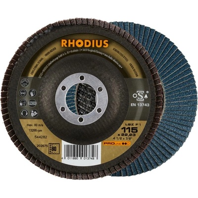 RHODIUS Lamelový brusný kotouč LSZ F1 115 x 22,23 P80 PROline 202675