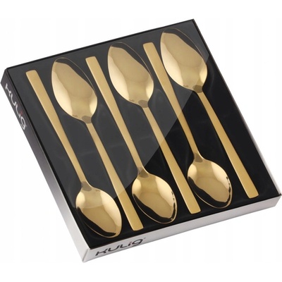 KULIG SADA 6 ks ČAJOVÝCH LŽIČEK PIANO GOLD 14,8 CM