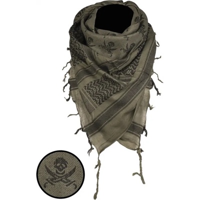 Mil-Tec Skull арафатка, маслинено-черна, 110x110см (12609101)