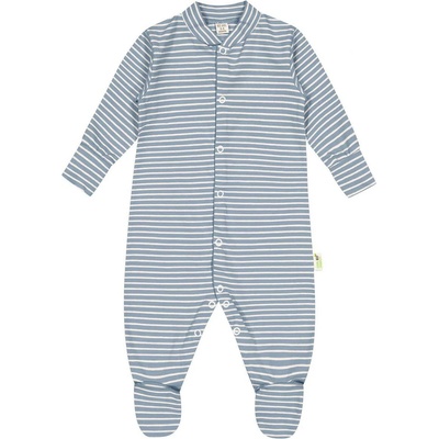 Bio Baby Бебешки гащеризон на райе Bio Baby - 68 сm, 4-6 месеца, син (97222419)