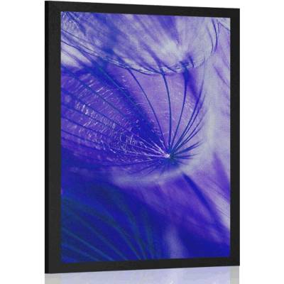 Plakát krásná pampeliška v fialovém provedení - 20x30 silver