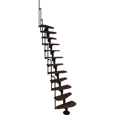 Minka STAIRS modulové schodiště Monaco ořech/černá, 293,8 cm