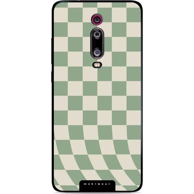 Mobiwear Glossy - Xiaomi Mi 9T Pro - GA58G Zelená a béžová šachovnice