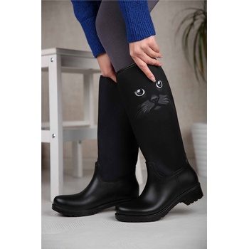 Moda Trend Дамски гумени обувки - Черни #297891 (297891_Черно)