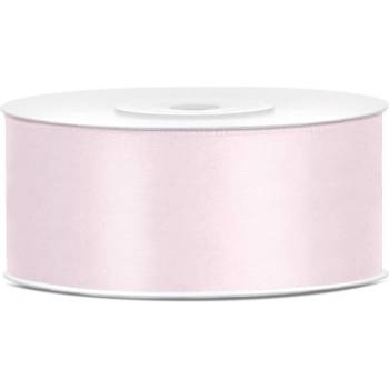 Party Deco Сатенена панделка, светло пудрово розово, 25мм/25м