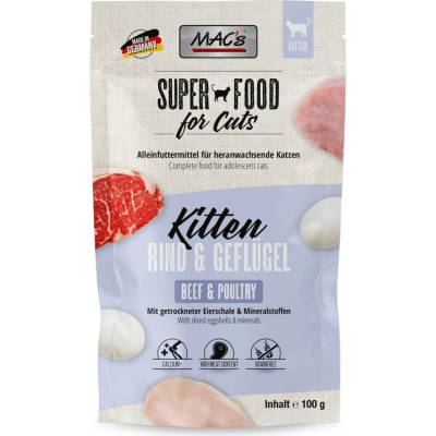 MACs Cat Pouch Kitten hovädzie a hydina 24 x 100 g