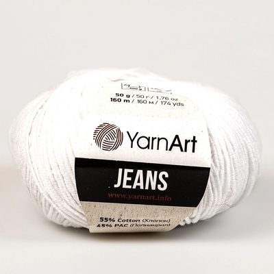 YarnArt Jeans 62 bílá