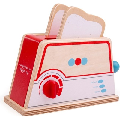 Bigjigs dřevěný toaster s puntíky