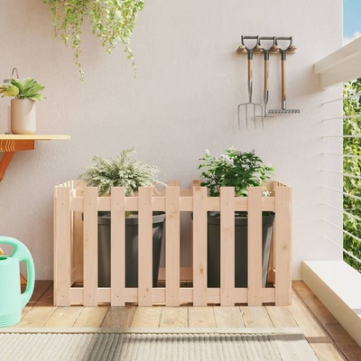 Greatstore Vyvýšený záhon plotový design 100 x 50 x 50 cm masivní borovice