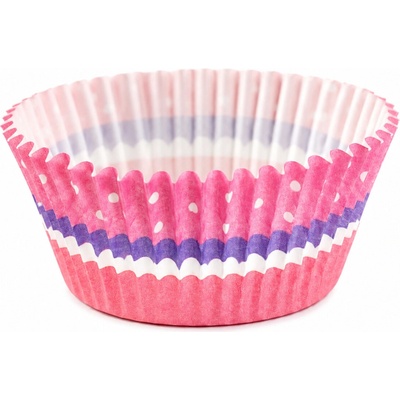 Cake star papírové košíčky na muffiny a cupcakes barevné 50x30 mm 100ks-vzor 2