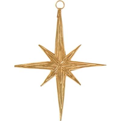 Ib Laursen Kovová ozdoba Gold Oblong Star, zlatá barva, kov